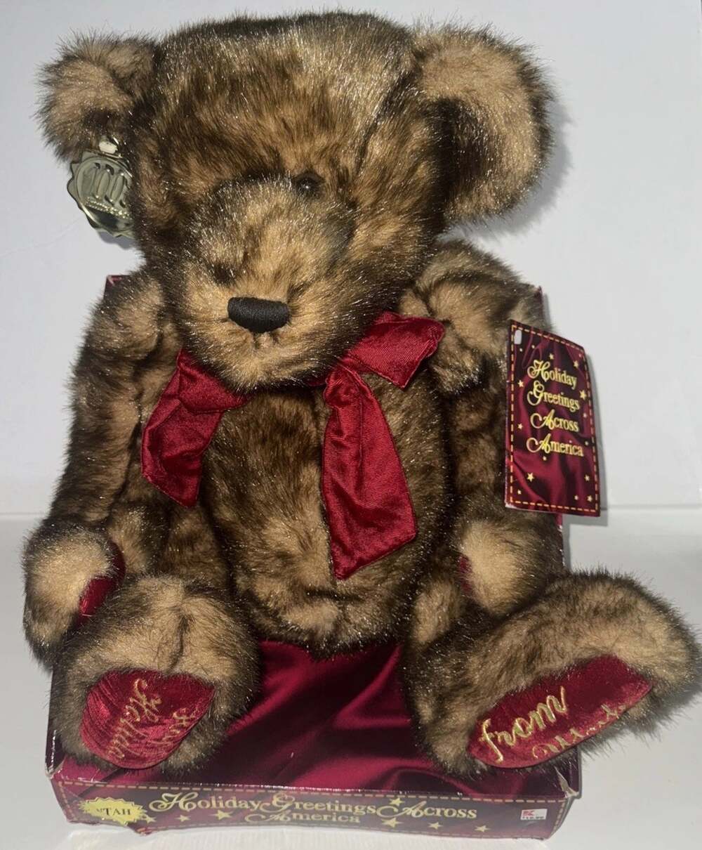 Dan Dee Teddy Bear 100th Anniversary Holiday Greeting Across America Utah NWTs